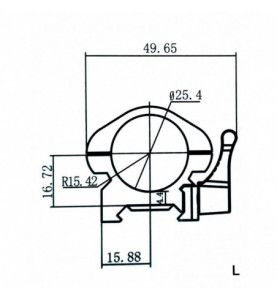 Nikko Stirling nosač optike Steel  - Lok | 1 inch