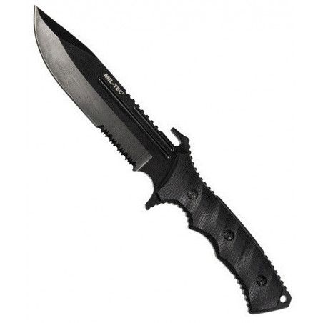 Mil-tec COMBAT Black G10 fiksni nož | 29.5cm