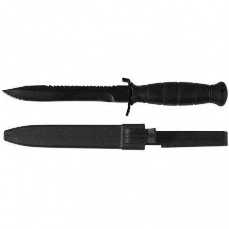 MFH AT Field fiksni nazubljeni nož | black | 29cm