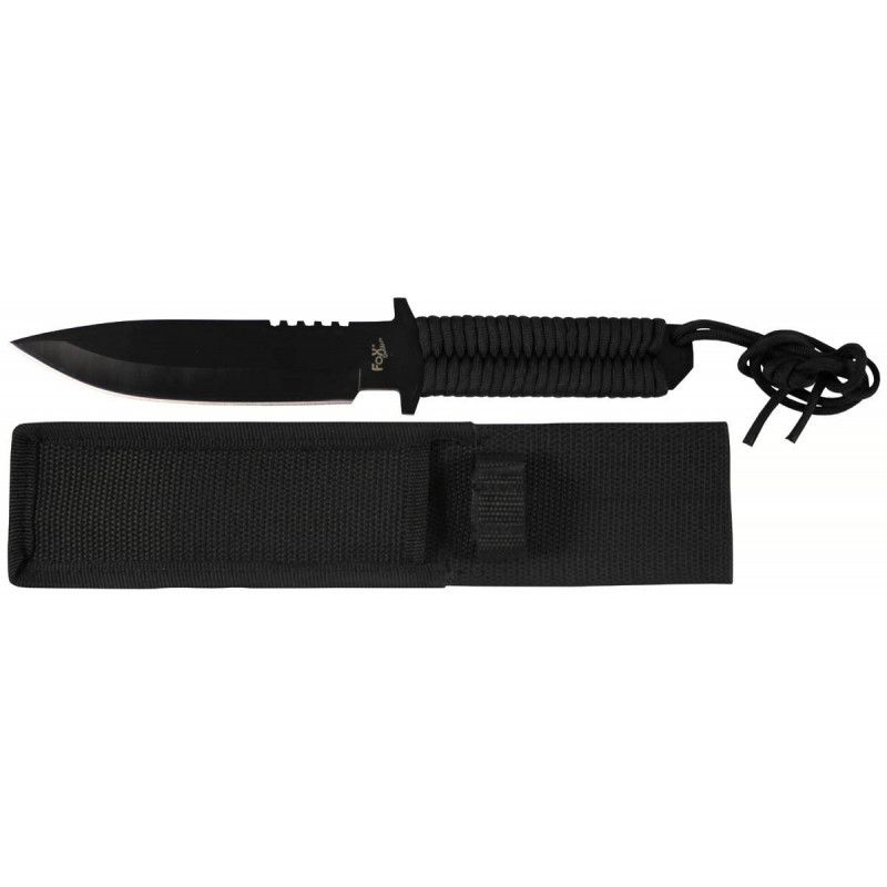 FoX Outdoor Military fiksni nož | black | 28cm