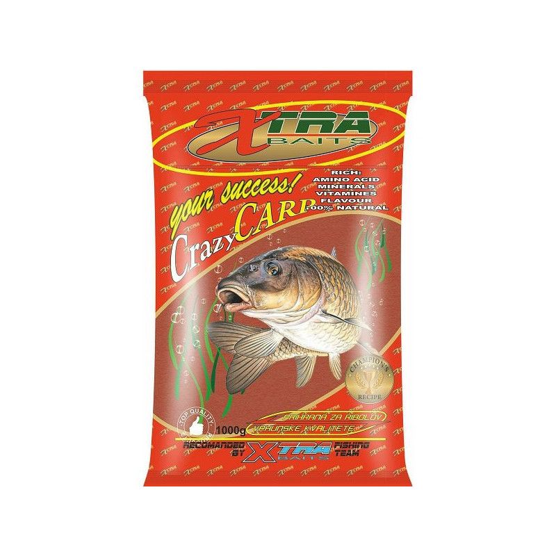 XTRA Baits Crazy Carp Red hrana | 1kg | jagoda