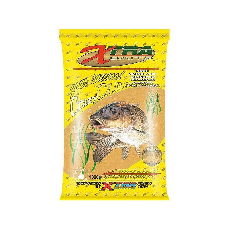 XTRA Baits Crazy Carp Yellow hrana | 1kg | vanilija