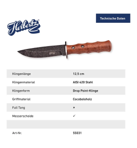 Herbertz Cocobolo fiksni nož | 24,5 cm