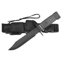 Mil-tec Special Forces  fiksni nož za preživljavanje | crni | 31cm