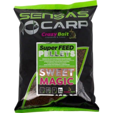 Sensas SUPER FEED peleti 4mm | sweet magic | 700g