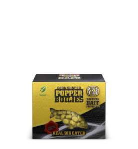 SBS CORN-SHAPED POPPER Boilies | 8/10mm | 40g | C3-Spicy Strawberry