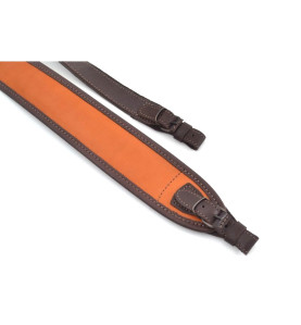 Remen za pušku orange - trapez / koža