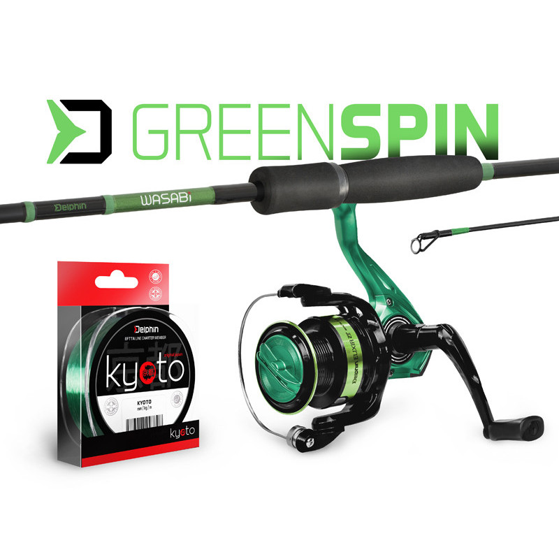 Delphin GreenSPIN set 2.10m | štap + rola + najlon