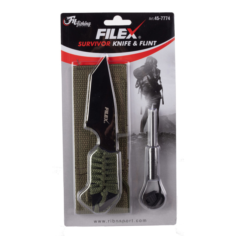 Fil Fishing FILEX SURVIVOR fiksni nož s kremenom | 18cm