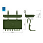 Delphin Shelf POD ladica za rod pod | 20x10 Zelena Delphin Shelf POD ladica za rod pod | 20x10 Zelena