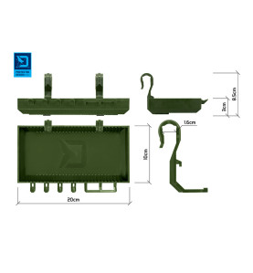 Delphin Shelf POD ladica za rod pod | 20x10x3cm