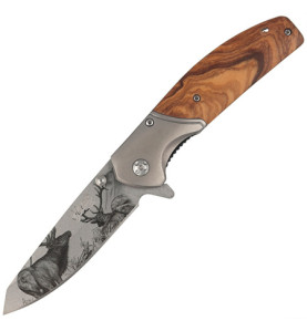 CJH DEER 3D lovački preklopni nož | maslina | 20cm