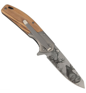 CJH DEER 3D lovački preklopni nož | maslina | 20cm