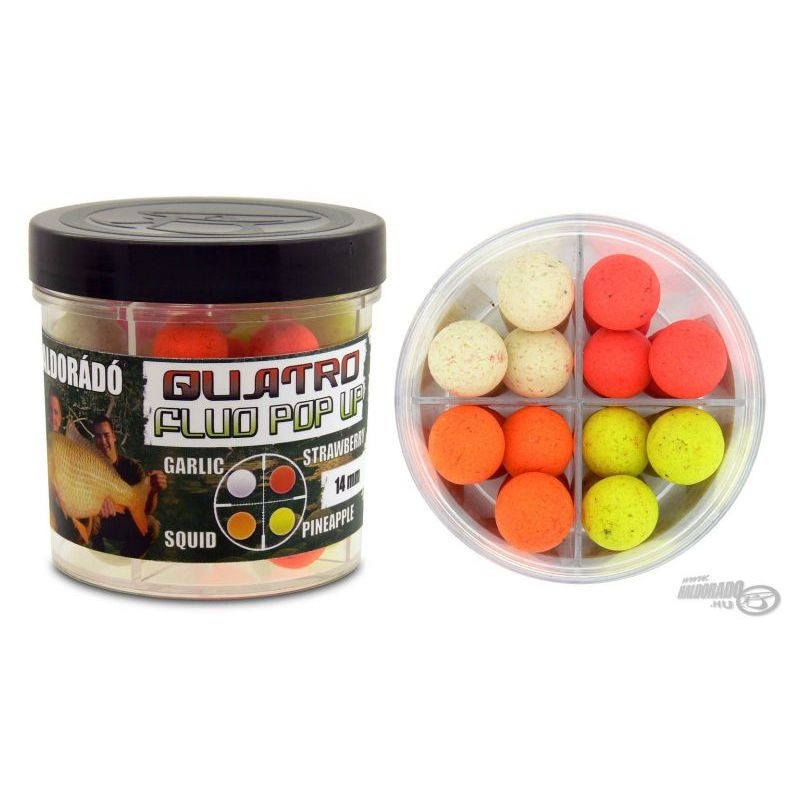 Haldorado FLUO POP-UP Boile QUATRO | 4 arome Haldorado FLUO POP-UP Boile QUATRO | 4 arome