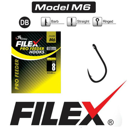 Fil Fishing FILEX PRO Feeder M6 udice | 15 komada