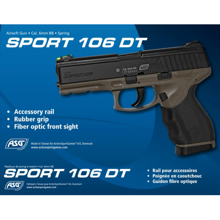 ASG sport 105 DT airsoft pištolj | olive - black