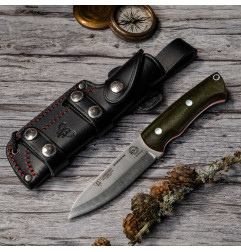 Cudeman BUSHCRAFTER 206-F lovački fiksni nož | canvas | 23cm