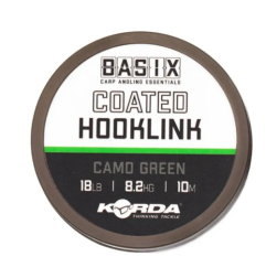 KORDA Basix Coated Hooklink Camo Green | 25lb 10m