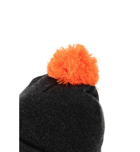 Fox pletena zimska kapa | black & orange