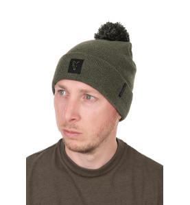Fox pletena zimska kapa | green & black