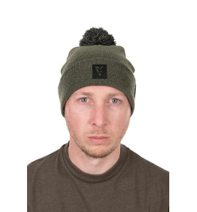 Fox pletena zimska kapa | green & black
