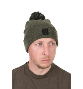 Fox pletena zimska kapa | green & black