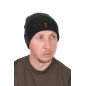 Fox Collection pletena zimska kapa | black & orange