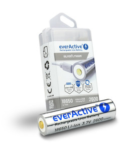 EverActive 18650 micro USB punjivi baterijski uložak | 3.7V | 2600mAh