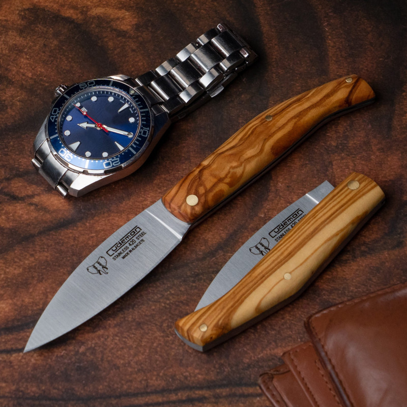 Cudeman 444L preklopni nož | maslinovo drvo | 17.5 cm Cudeman 444L preklopni nož | maslinovo drvo | 17.5 cm