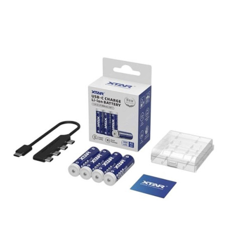 XTAR AA set punjivih baterija (1,5V Li-ion USB-C)