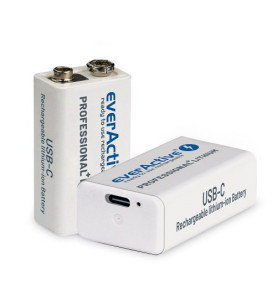 everActive 9V punjiva baterija Li-Ion 550 mAh (TypeC)