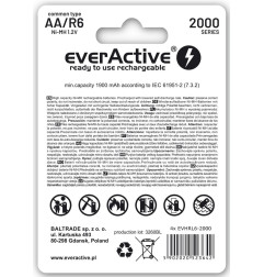 Ever Active set punjivih baterija AA/R6 Ni-MH 1.2V | 4 baterije