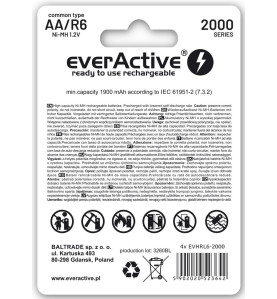 Ever Active set punjivih baterija AA/R6 Ni-MH 1.2V | 4 baterije