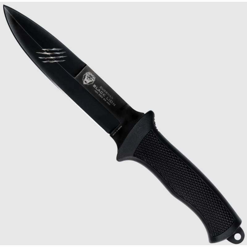 Cudeman BLACK LION Black Rubber Blued fixni nož | 28cm
