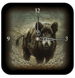 Wildzone Zidni sat s lovačkim motivima | 18x18cm | vepar