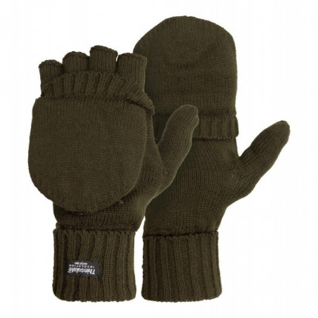 M-Tramp Thinsulate rukavice | preklopne, zelene